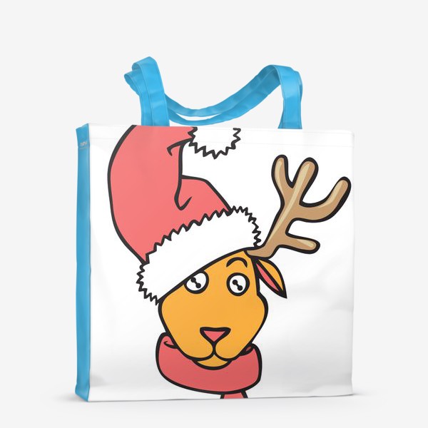 Сумка-шоппер «северный олень в рождество»