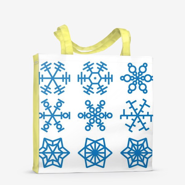 Сумка-шоппер «голубые снежинки»