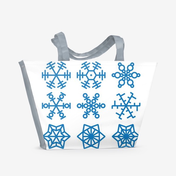 Пляжная сумка &laquo;голубые снежинки&raquo;