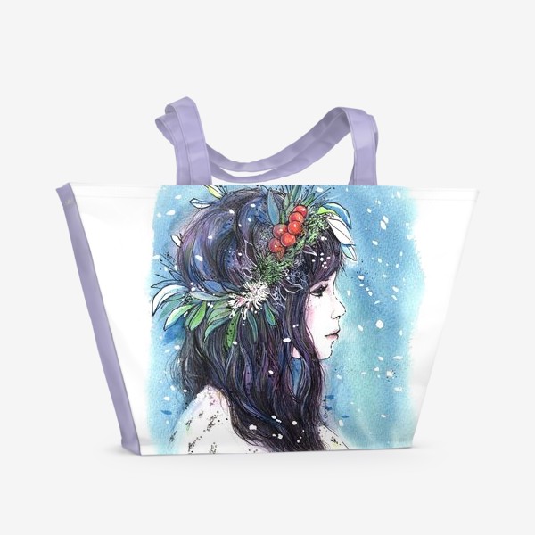 Пляжная сумка «Зимняя девочка»