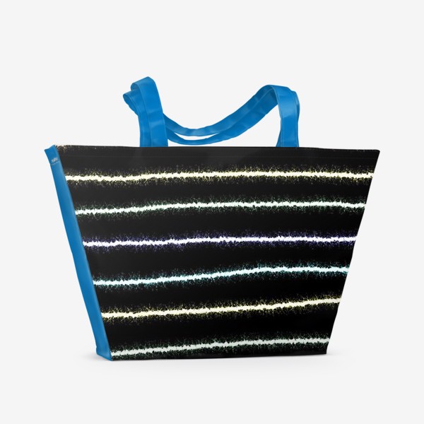 Пляжная сумка «полосы на черном»