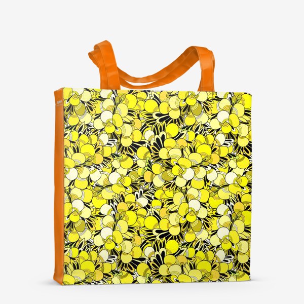Сумка-шоппер «Абстрактный фон из желтых листиков»