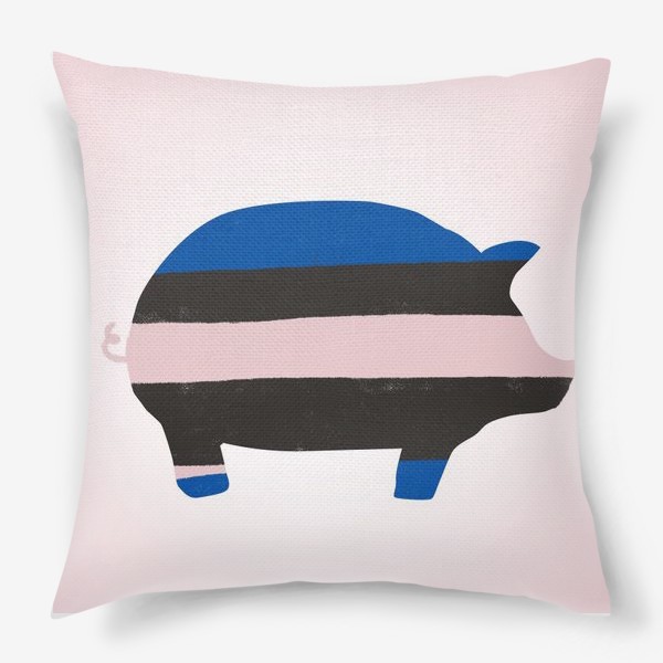 Подушка «Свинка в профиль»
