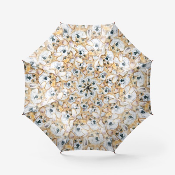 Зонт «Корги много корги »