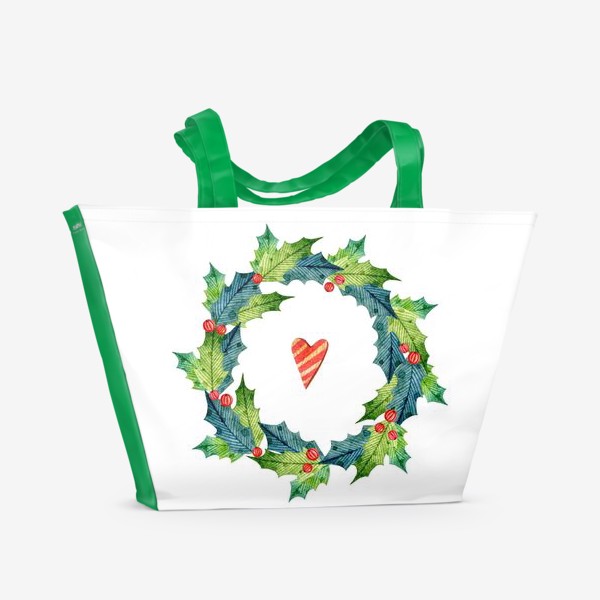 Пляжная сумка «Рождественский Венок»