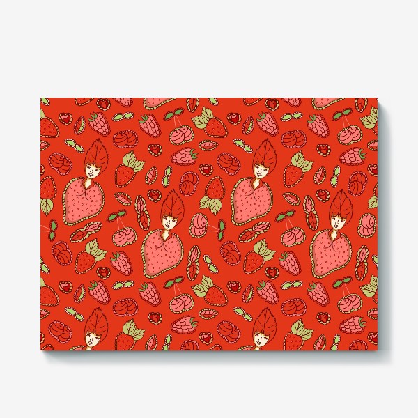 Холст «Strawberry Cuties / Клубничные Девчушки»