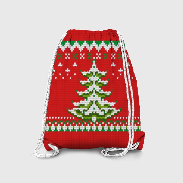 Рюкзак «Вязаная елка с Новым годом»
