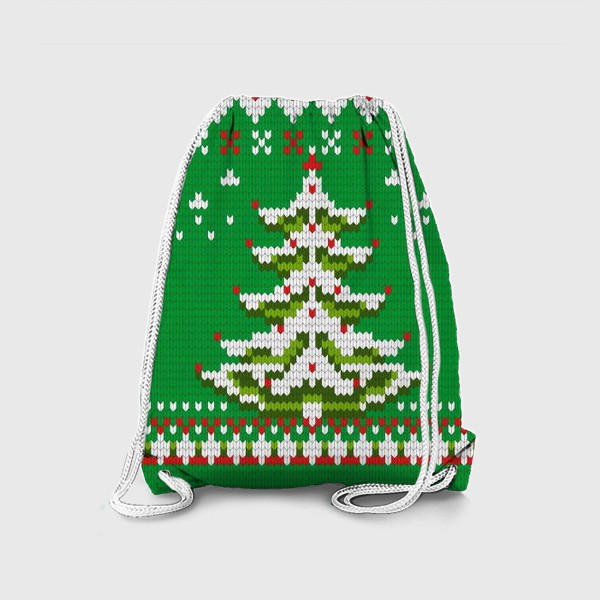 Рюкзак «Вязаная елка Новый год»