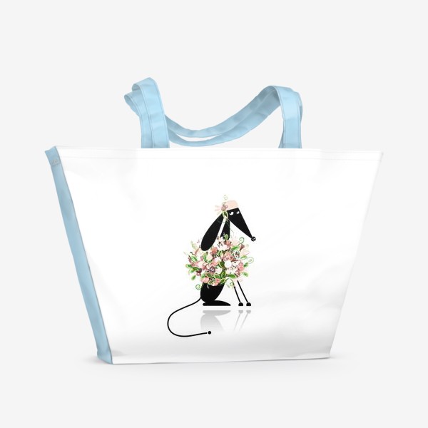 Пляжная сумка «Floral dog»
