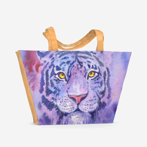 Пляжная сумка «Сиреневый тигр»