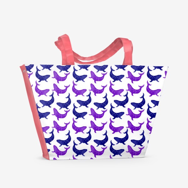 Пляжная сумка «colorful whales»