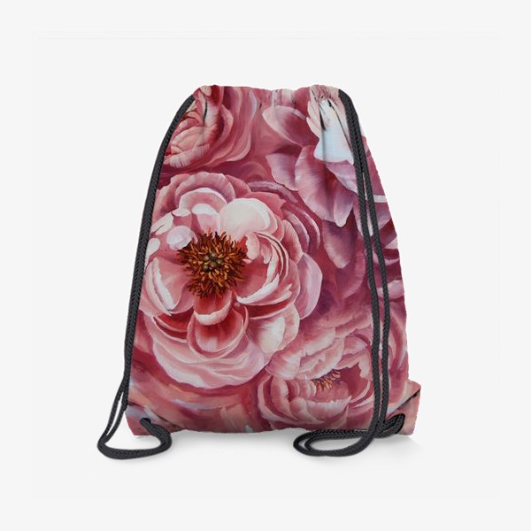 Рюкзак «Вихрь розовых пионов.»
