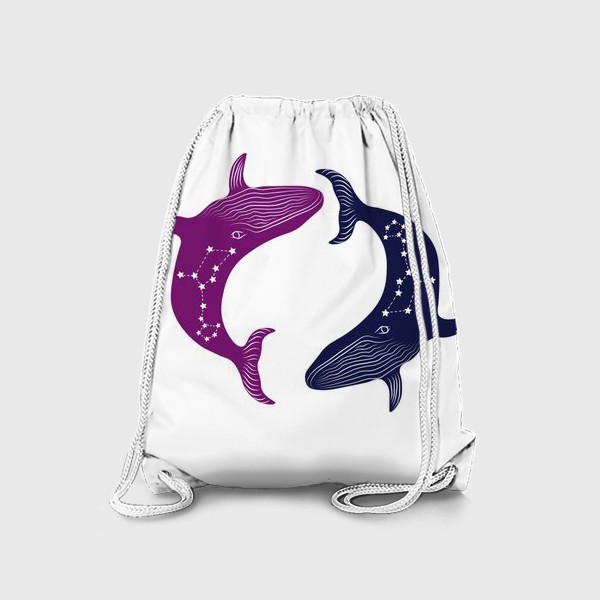 Рюкзак «ying yang whales»