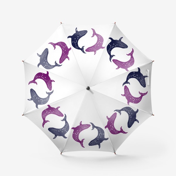 Зонт «ying yang whales»