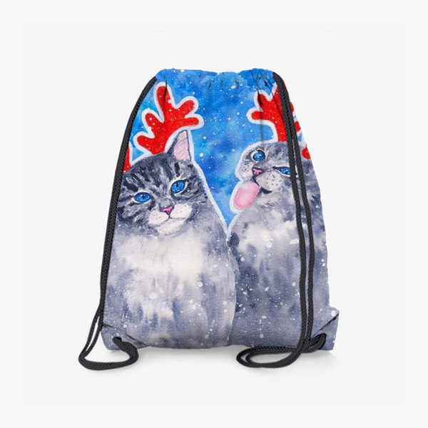Рюкзак «Новогодние котики»