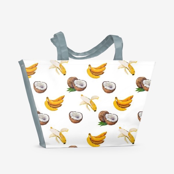 Пляжная сумка «Бананово-кокосовый паттерн.»
