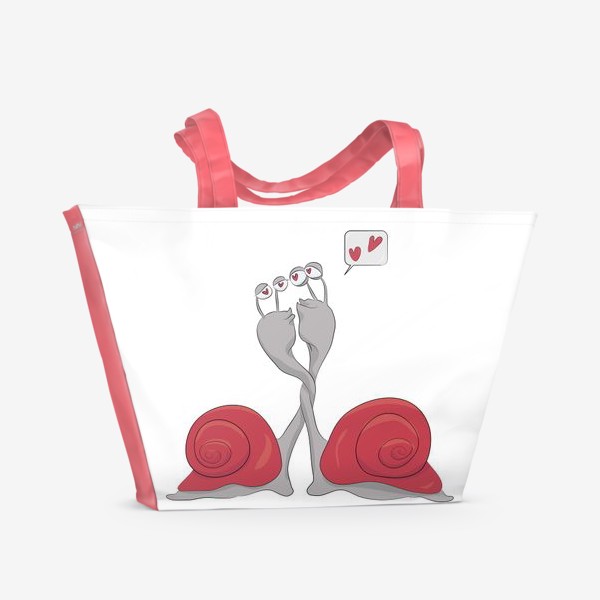 Пляжная сумка «Влюбленные улитки»