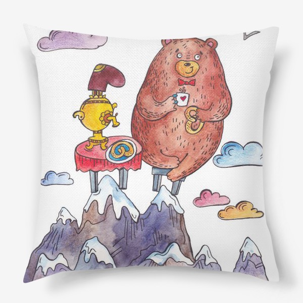 Подушка «Медведь в горах»