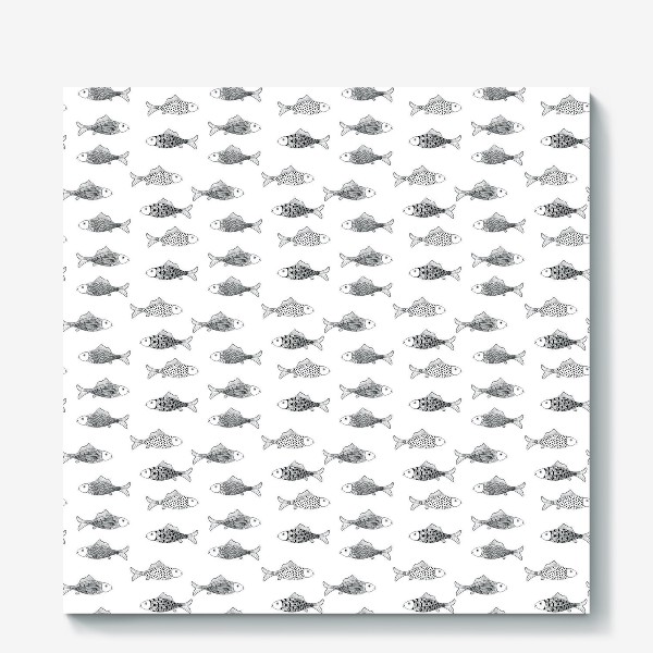 Холст &laquo;fishes in black&raquo;