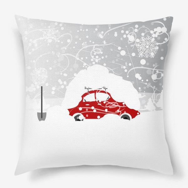 Подушка «Car winter»