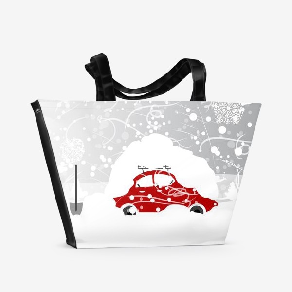 Пляжная сумка «Car winter»