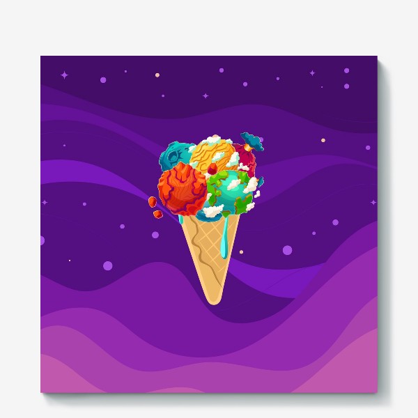 Холст «Космическое мороженое»