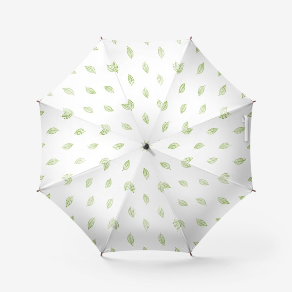 Зонт «Паттерн из зелёных листьев»