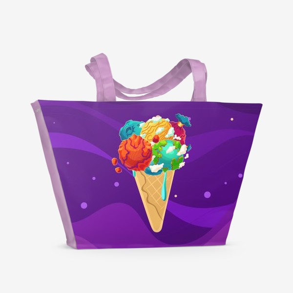 Пляжная сумка «Космическое мороженое»