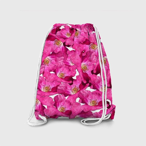 Рюкзак «Цветочный паттерн.Маки.»