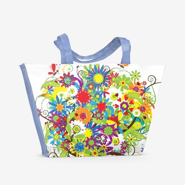 Пляжная сумка «Цветочное дерево»
