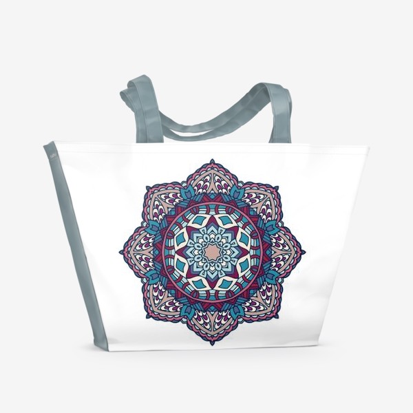 Пляжная сумка «Мандала. Орнаментальный декоративный узор.»