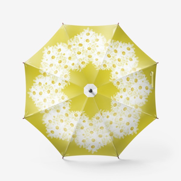 Зонт &laquo;Милые ромашки на желтом фоне.&raquo;