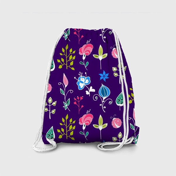Рюкзак «Нежный цветочный паттерн.»