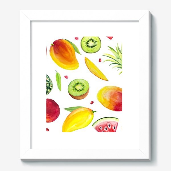 Картина «Узор из фруктов акварель»