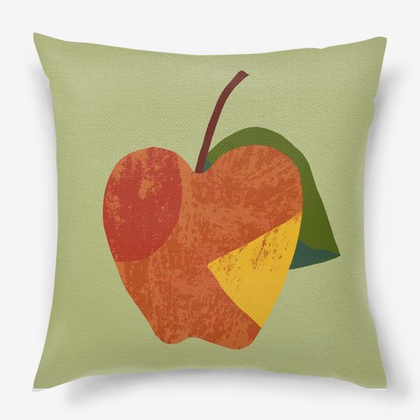 Подушка «Текстурное простое яблоко.»