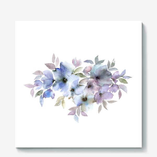 Холст &laquo;Blue romantic flowers&raquo;