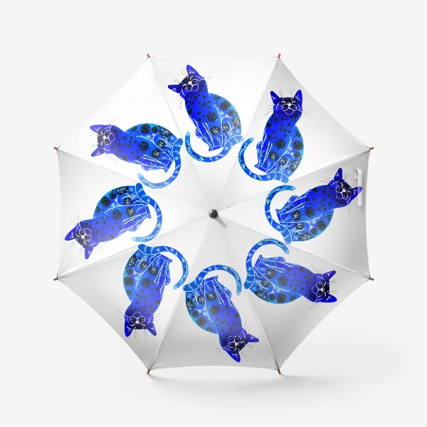 Зонт «Синий кот (белый фон)»