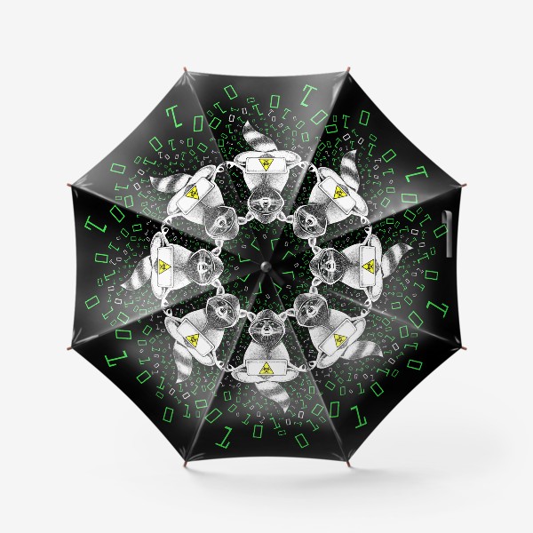 Зонт «Енот-хакер»