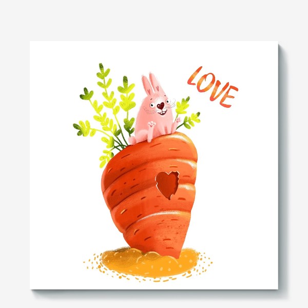 Холст «Любовь- морковь»