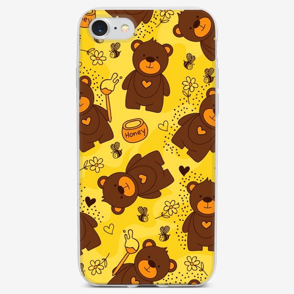 Чехол iPhone «Мишки любят мёд»