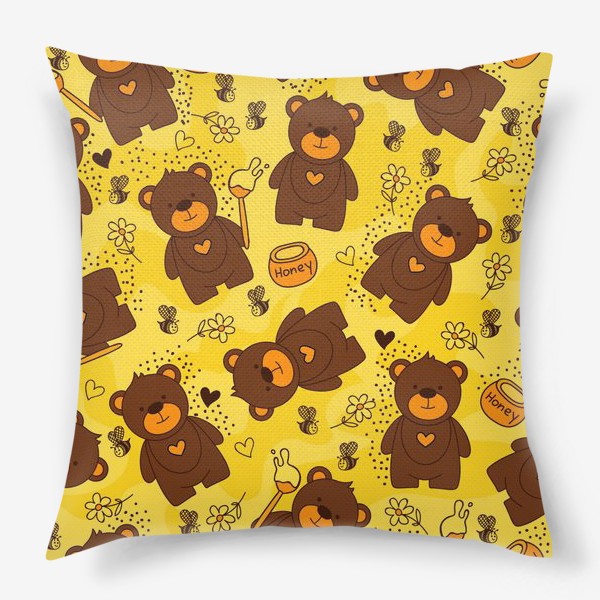 Подушка «Мишки любят мёд»
