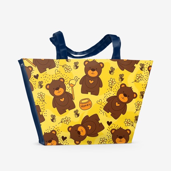 Пляжная сумка «Мишки любят мёд»