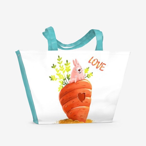 Пляжная сумка &laquo;Любовь- морковь&raquo;