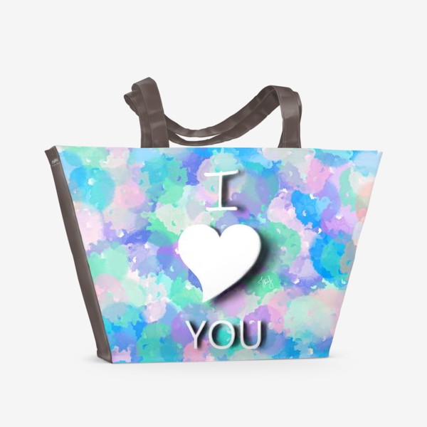 Пляжная сумка «I Love YOU»