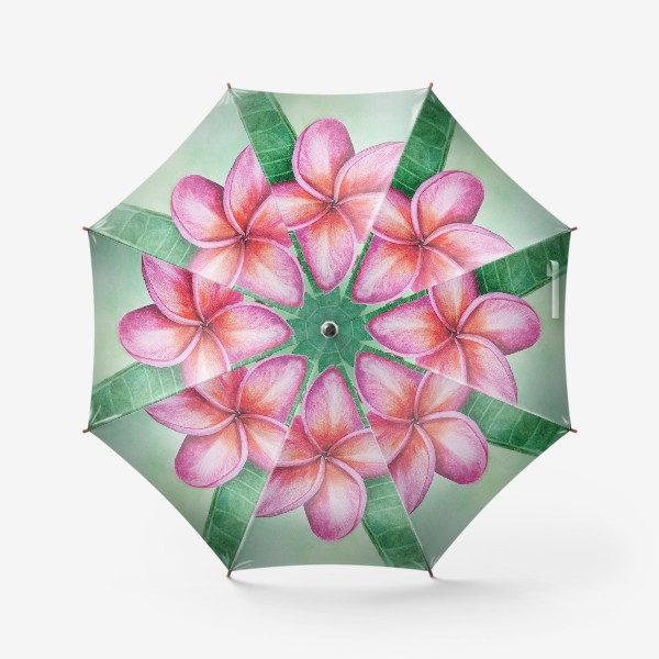 Зонт «Плюмерия розовая»