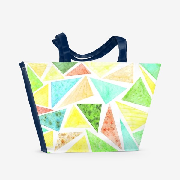 Пляжная сумка «акварельные треугольники»