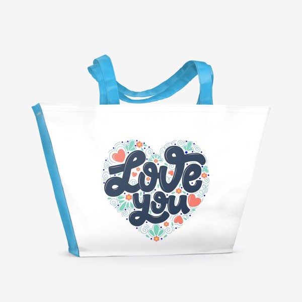 Пляжная сумка «love you»