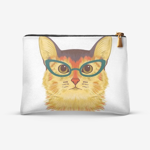 Косметичка «Портрет абиссинской кошки в очках»