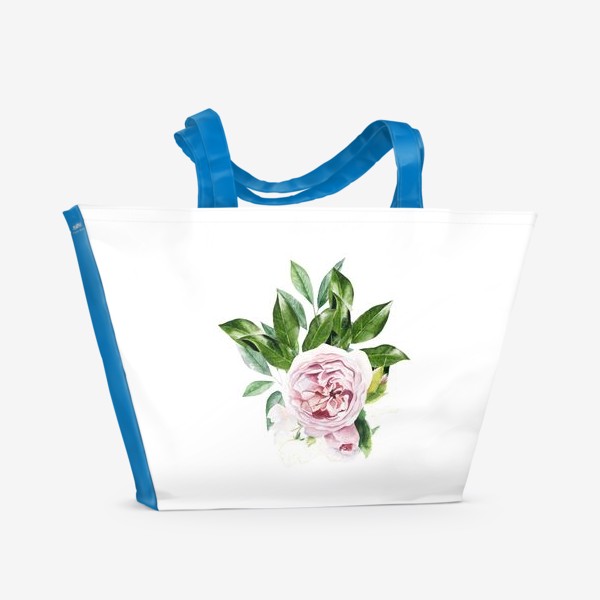 Пляжная сумка «Акварельная роза Остин»