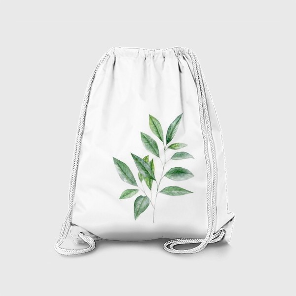 Рюкзак «Акварельная зеленая веточка»